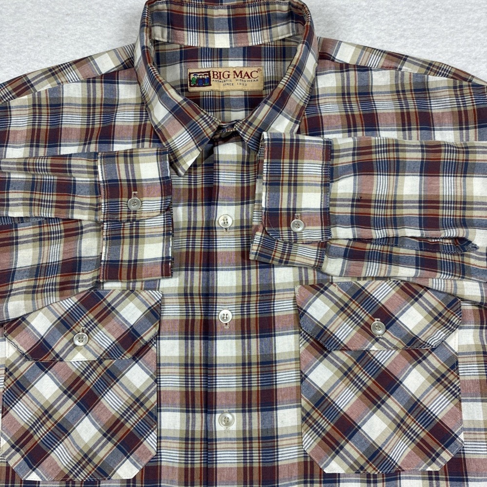 BIG MAC Long Sleeve Men XL JCPenny Vintage 90s Grunge Nirvana *Flaws*